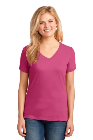 Port & Company Womens Core Short Sleeve V-Neck T-Shirt - Sangria Pink  Buy the latest Clothing Port-Company