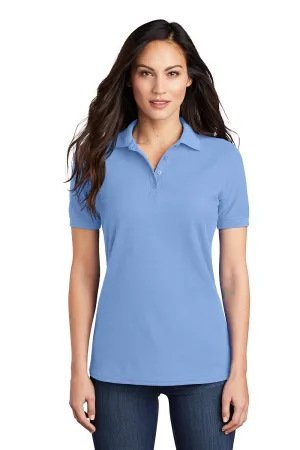 Port & Company Womens Core Stain Resistant Short Sleeve Polo Shirt - Light Blue  Buy the latest Clothing Port-Company