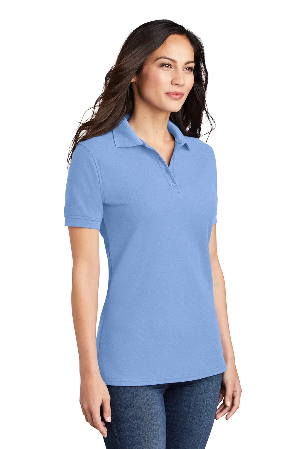 Port & Company Womens Core Stain Resistant Short Sleeve Polo Shirt - Light Blue  Buy the latest Clothing Port-Company