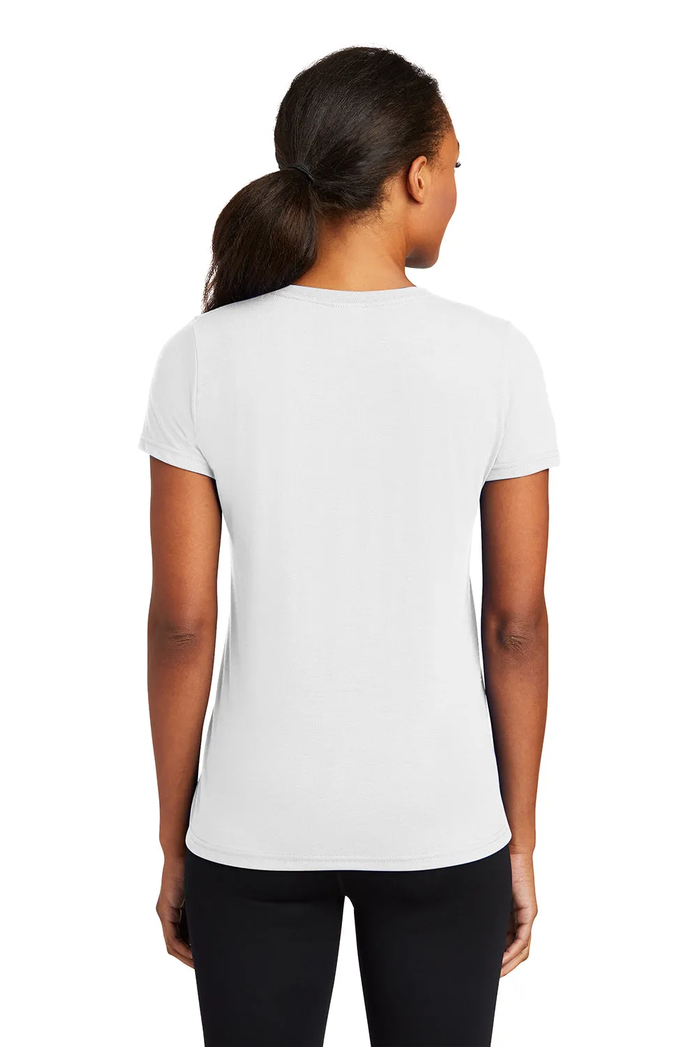 Port & Company Womens Dry Zone Performance Moisture Wicking Short Sleeve V-Neck T-Shirt - White  Buy the latest Clothing Port-Company