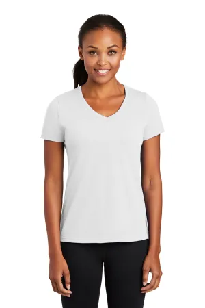 Port & Company Womens Dry Zone Performance Moisture Wicking Short Sleeve V-Neck T-Shirt - White  Buy the latest Clothing Port-Company
