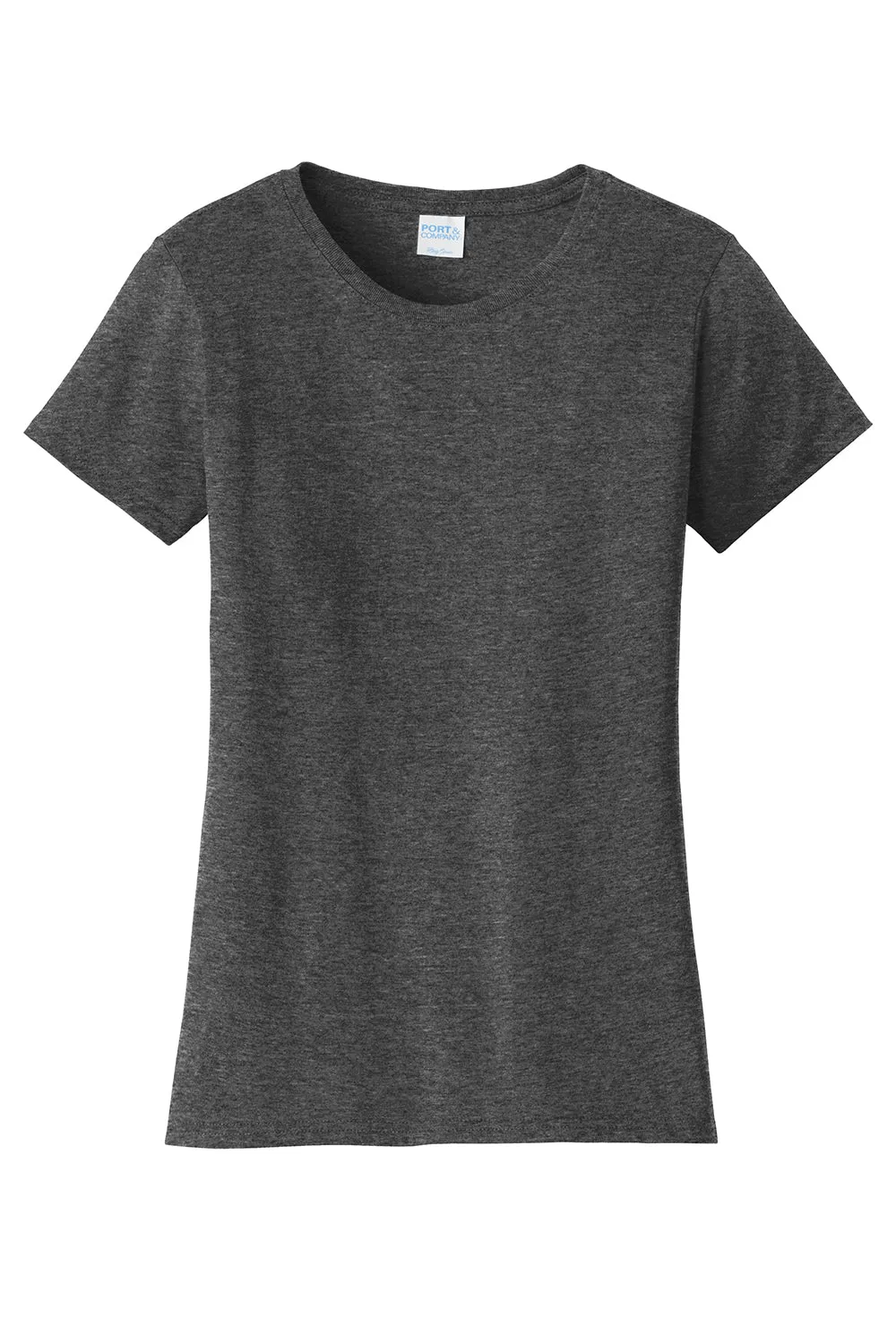 Port & Company Womens Fan Favorite Short Sleeve Crewneck T-Shirt - Heather Dark Grey  Buy the latest Clothing Port-Company