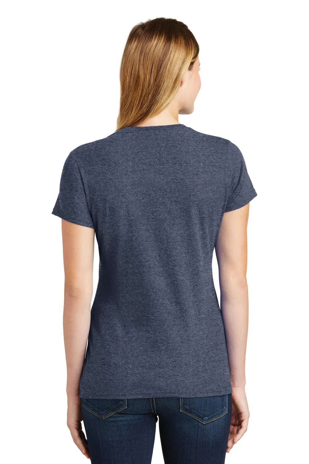 Port & Company Womens Fan Favorite Short Sleeve Crewneck T-Shirt - Heather Navy Blue  Buy the latest Clothing Port-Company
