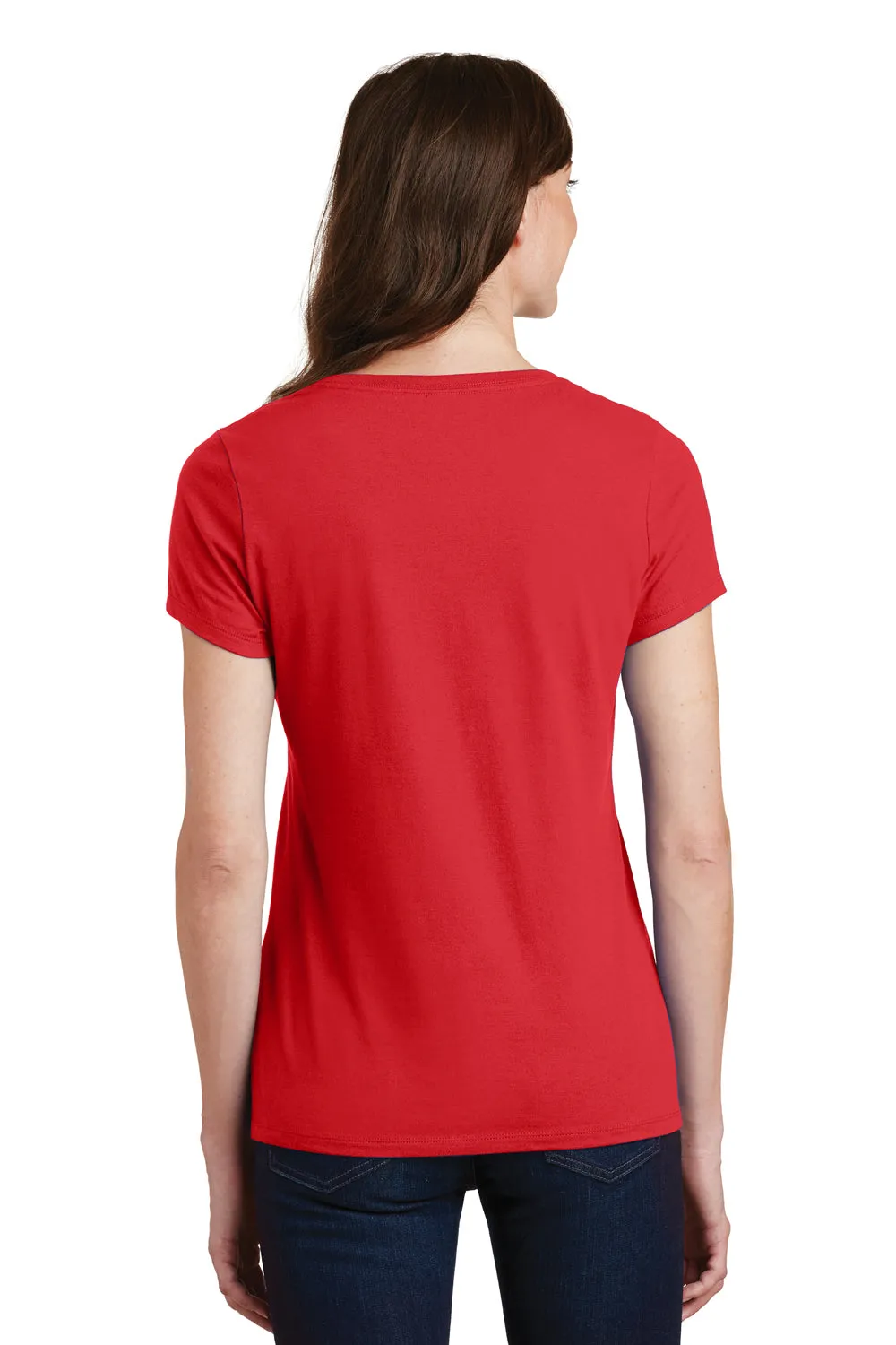Port & Company Womens Fan Favorite Short Sleeve V-Neck T-Shirt - Bright Red  Buy the latest Clothing Port-Company