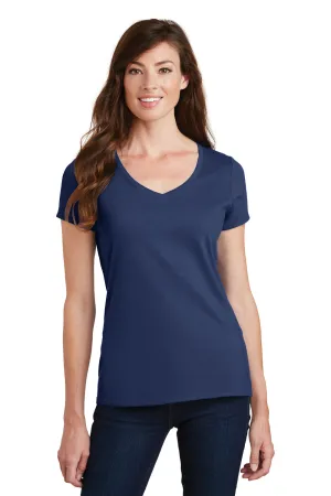 Port & Company Womens Fan Favorite Short Sleeve V-Neck T-Shirt - Team Navy Blue  Buy the latest Clothing Port-Company