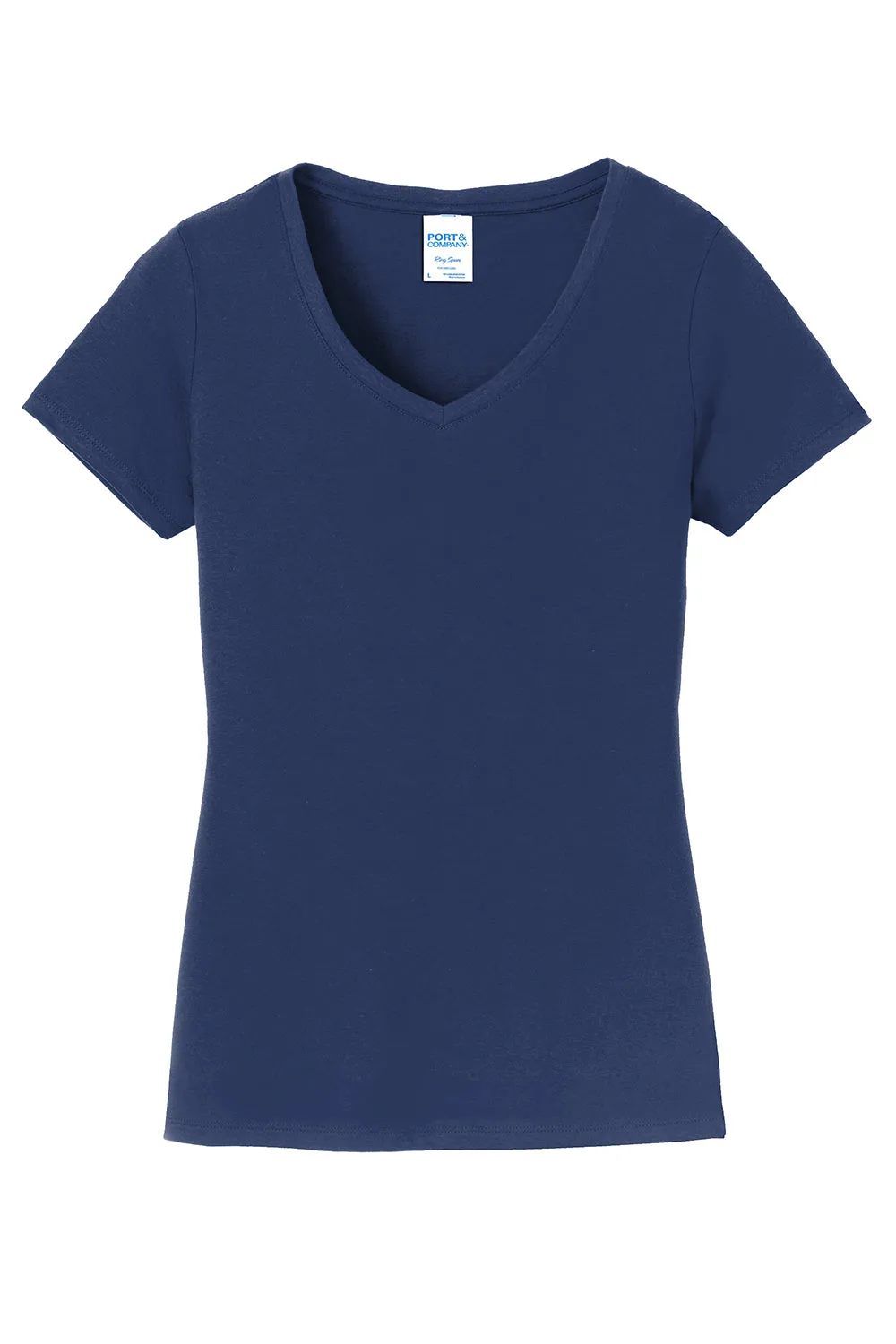 Port & Company Womens Fan Favorite Short Sleeve V-Neck T-Shirt - Team Navy Blue  Buy the latest Clothing Port-Company