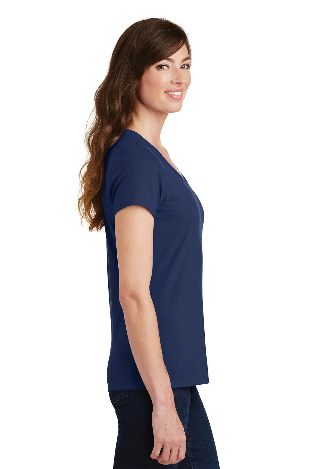 Port & Company Womens Fan Favorite Short Sleeve V-Neck T-Shirt - Team Navy Blue  Buy the latest Clothing Port-Company