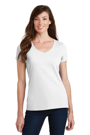 Port & Company Womens Fan Favorite Short Sleeve V-Neck T-Shirt - White  Buy the latest Clothing Port-Company