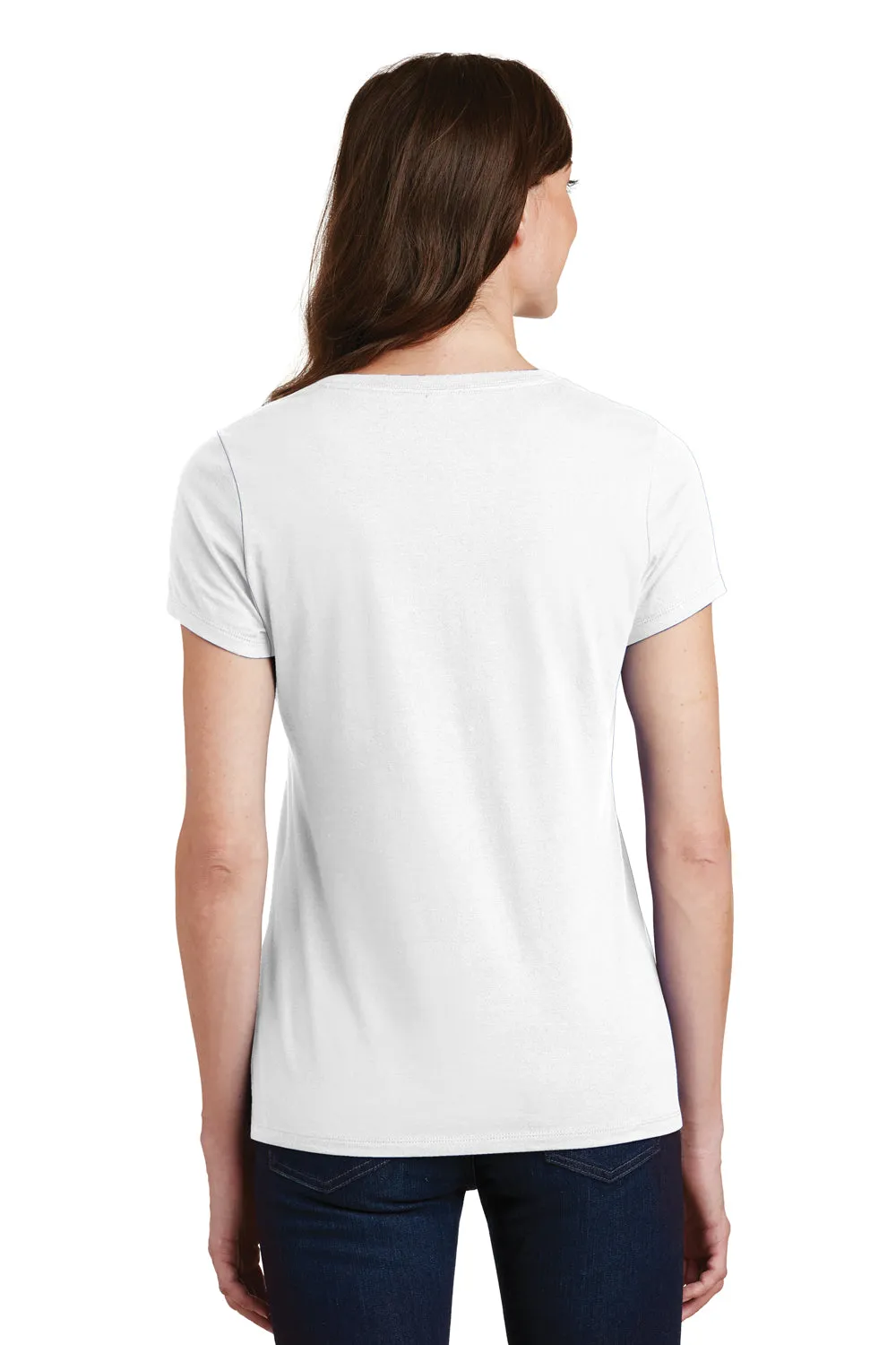 Port & Company Womens Fan Favorite Short Sleeve V-Neck T-Shirt - White  Buy the latest Clothing Port-Company