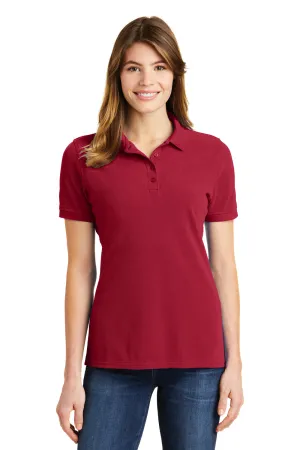 Port & Company Womens Stain Resistant Short Sleeve Polo Shirt - Red - Closeout  Buy the latest Clothing Port-Company