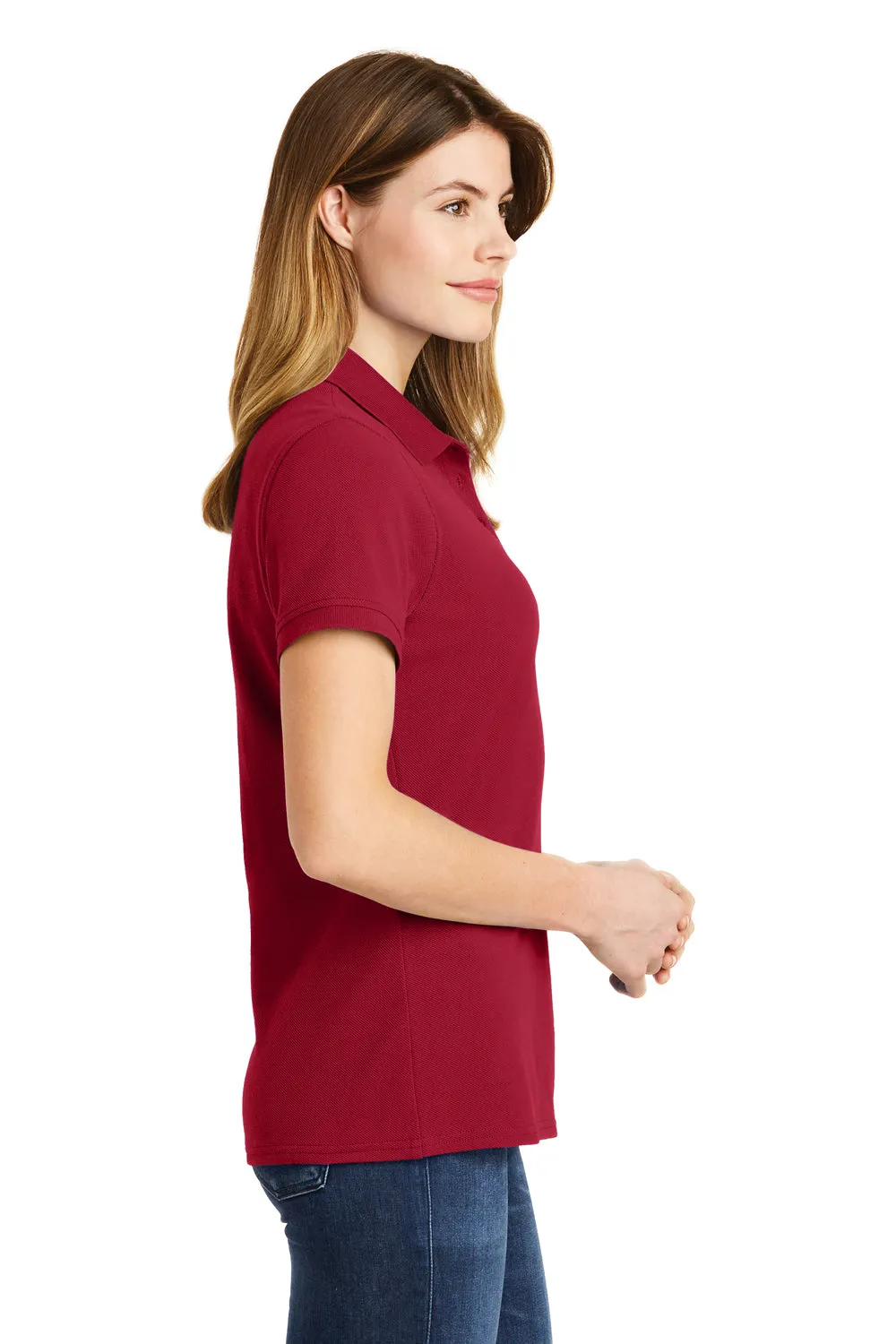 Port & Company Womens Stain Resistant Short Sleeve Polo Shirt - Red - Closeout  Buy the latest Clothing Port-Company