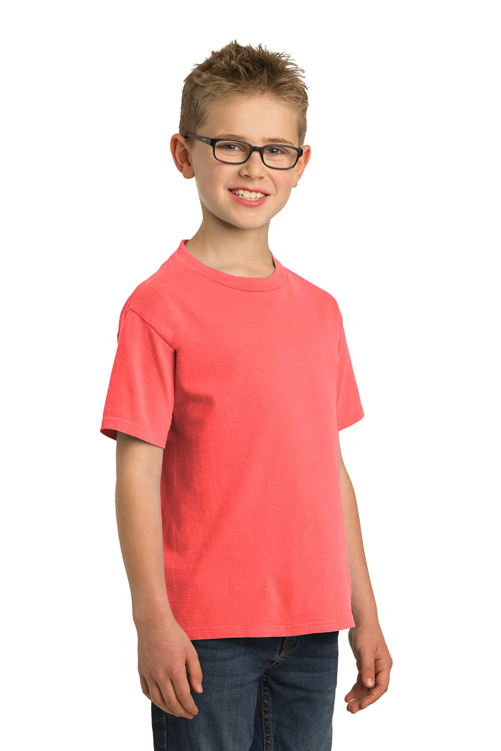 Port & Company Youth Beach Wash Short Sleeve Crewneck T-Shirt - Neon Coral  Buy the latest Clothing Port-Company