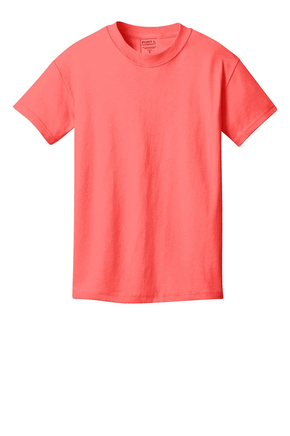 Port & Company Youth Beach Wash Short Sleeve Crewneck T-Shirt - Neon Coral  Buy the latest Clothing Port-Company