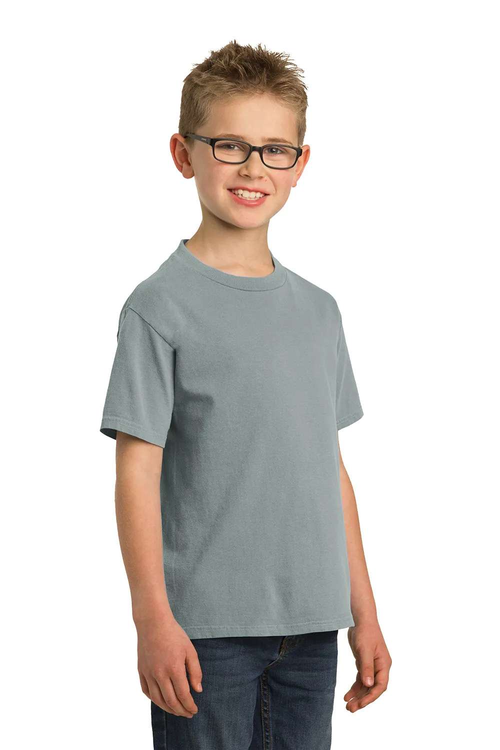 Port & Company Youth Beach Wash Short Sleeve Crewneck T-Shirt - Pewter Grey  Buy the latest Clothing Port-Company