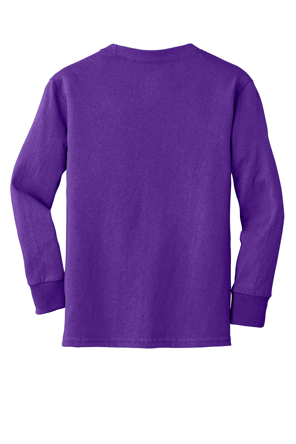 Port & Company Youth Core Long Sleeve Crewneck T-Shirt - Purple  Buy the latest Clothing Port-Company