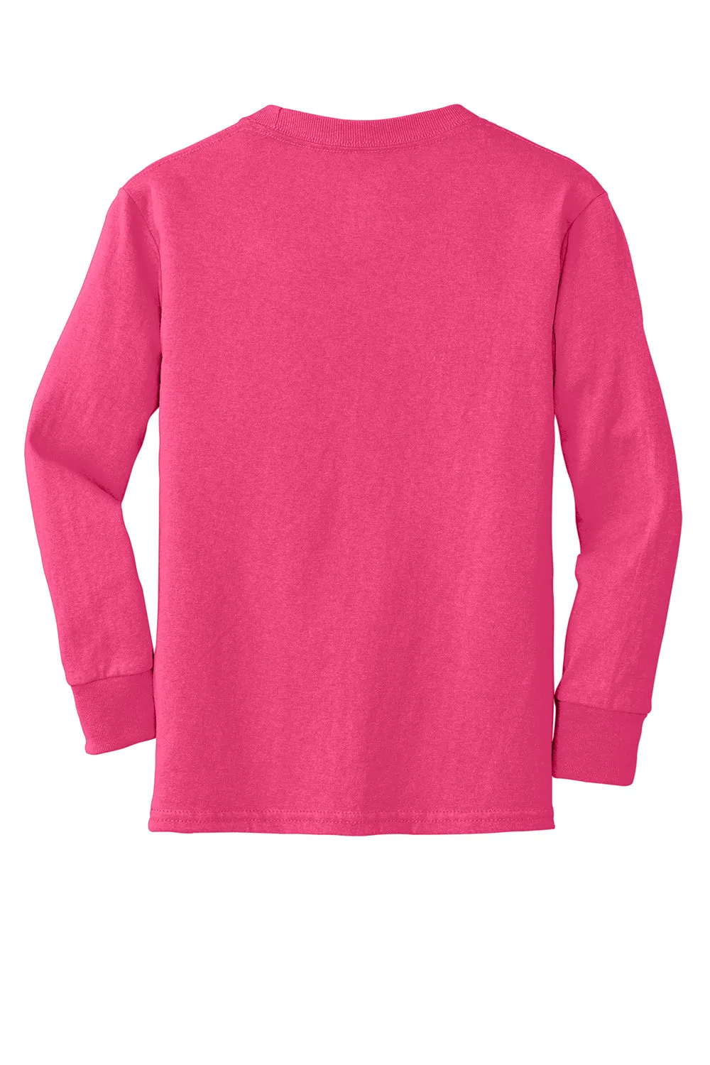 Port & Company Youth Core Long Sleeve Crewneck T-Shirt - Sangria Pink  Buy the latest Clothing Port-Company