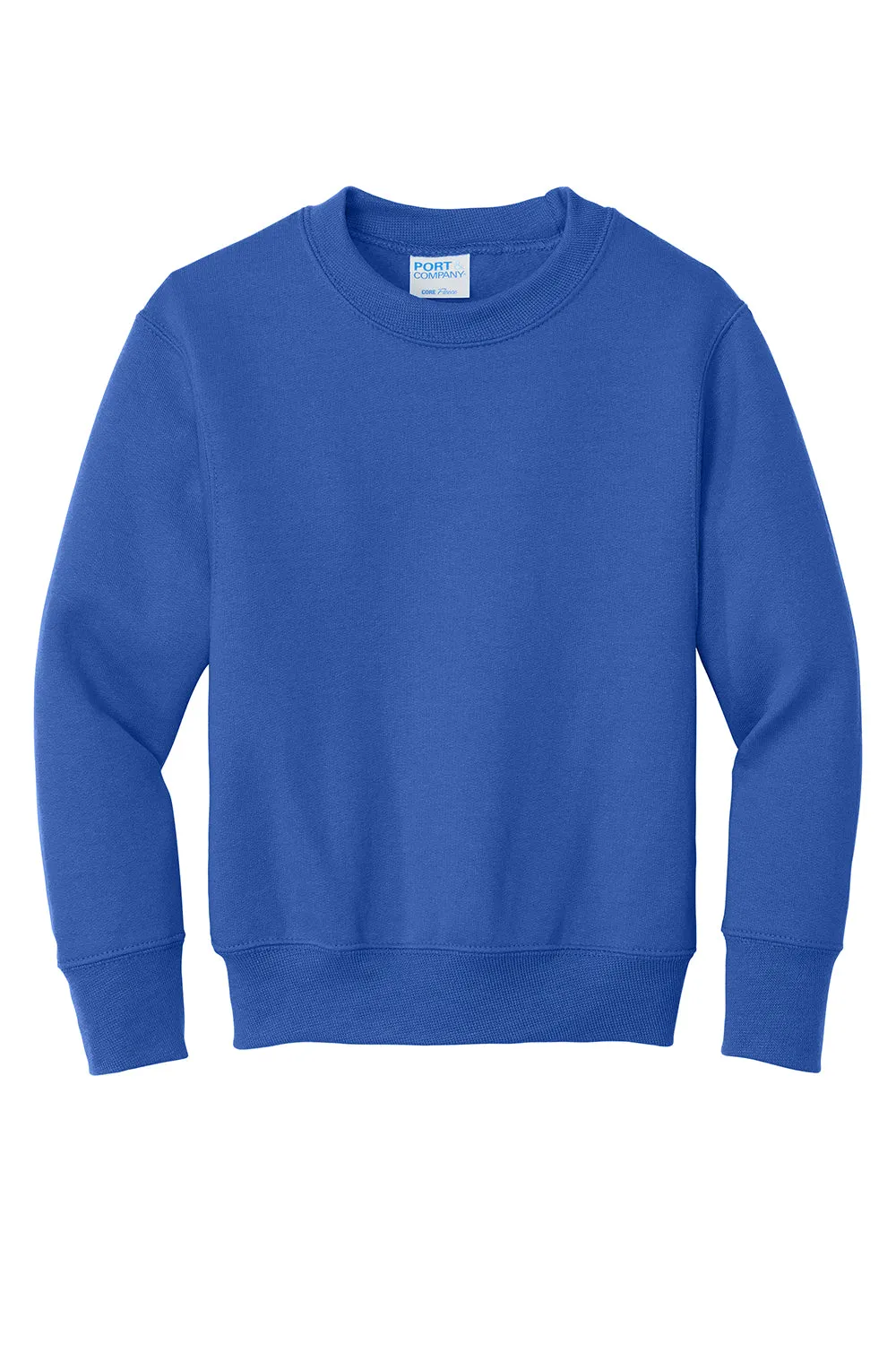 Port & Company Youth Core Pill Resistant Fleece Crewneck Sweatshirt - Royal Blue  Buy the latest Clothing Port-Company