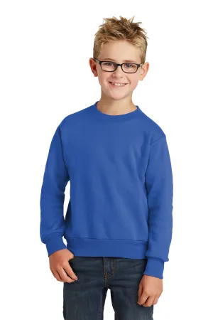 Port & Company Youth Core Pill Resistant Fleece Crewneck Sweatshirt - Royal Blue  Buy the latest Clothing Port-Company