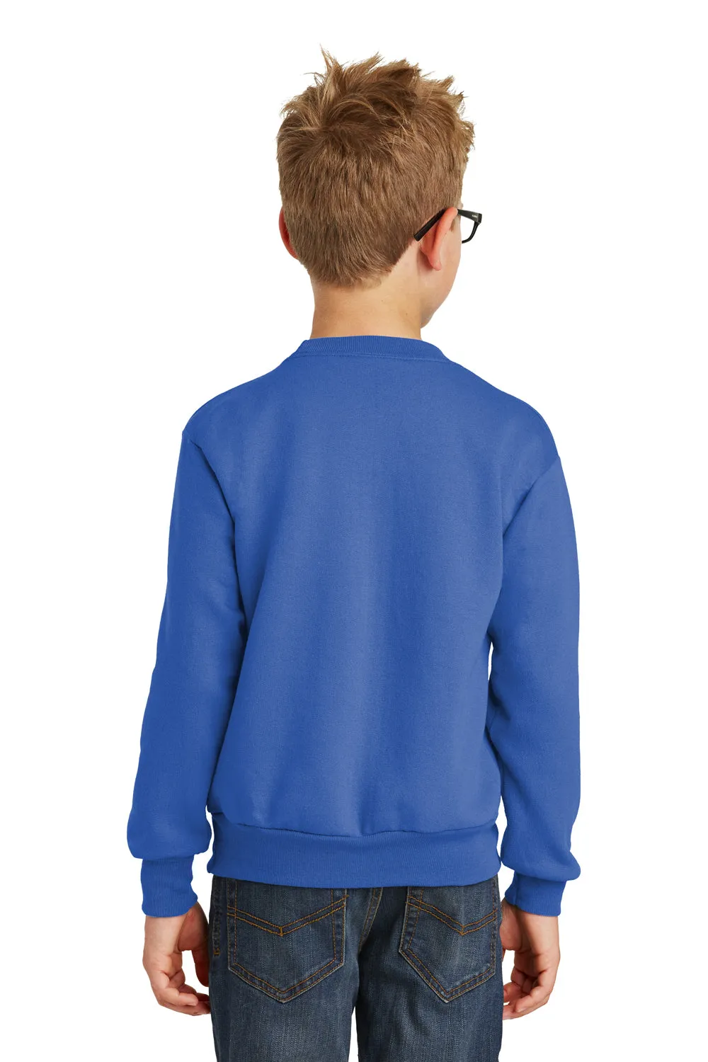 Port & Company Youth Core Pill Resistant Fleece Crewneck Sweatshirt - Royal Blue  Buy the latest Clothing Port-Company