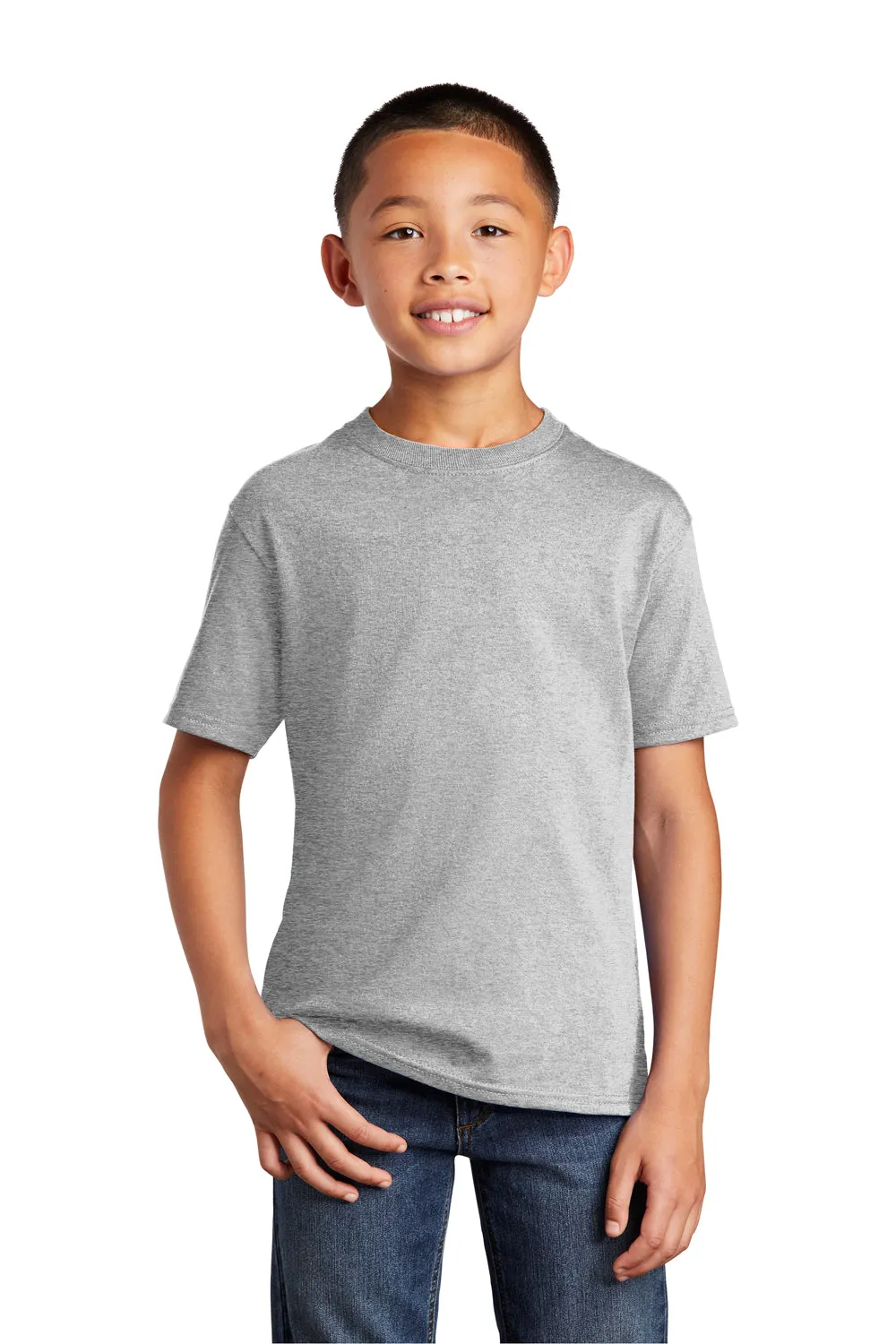 Port & Company Youth Core Short Sleeve Crewneck T-Shirt - Ash Grey  Buy the latest Clothing Port-Company