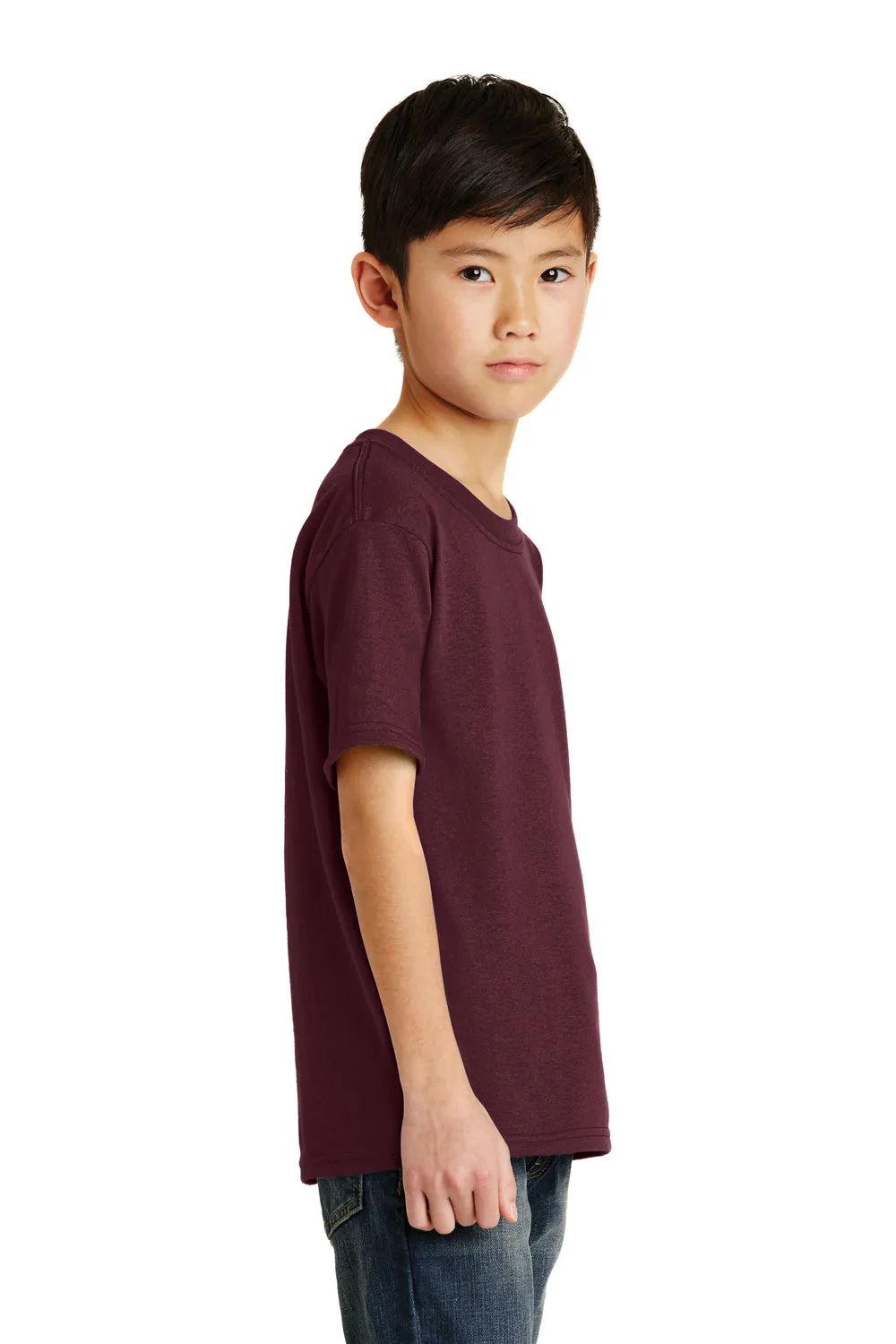 Port & Company Youth Core Short Sleeve Crewneck T-Shirt - Athletic Maroon  Buy the latest Clothing Port-Company