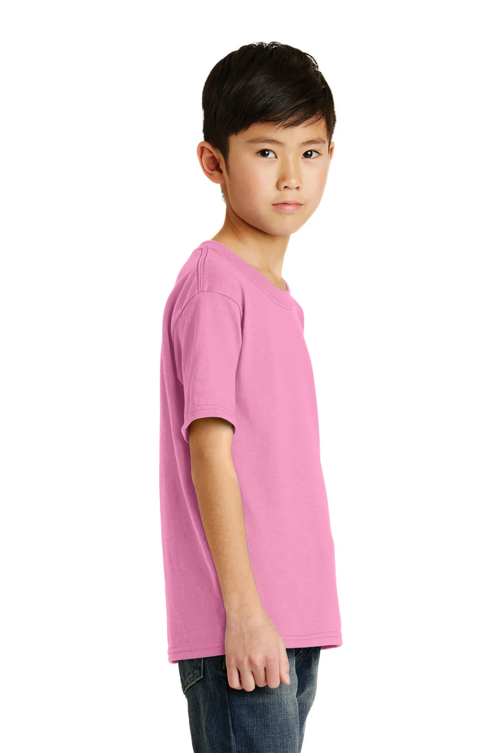 Port & Company Youth Core Short Sleeve Crewneck T-Shirt - Candy Pink  Buy the latest Clothing Port-Company