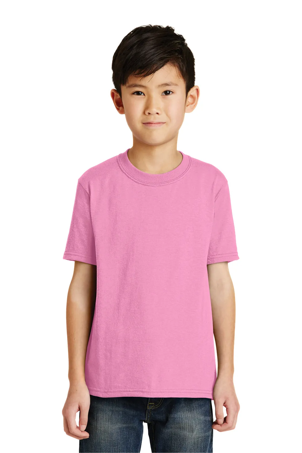 Port & Company Youth Core Short Sleeve Crewneck T-Shirt - Candy Pink  Buy the latest Clothing Port-Company