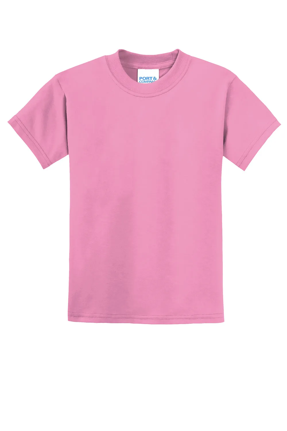 Port & Company Youth Core Short Sleeve Crewneck T-Shirt - Candy Pink  Buy the latest Clothing Port-Company