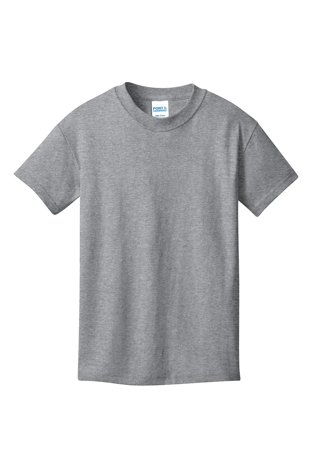 Port & Company Youth Core Short Sleeve Crewneck T-Shirt - Heather Grey  Buy the latest Clothing Port-Company