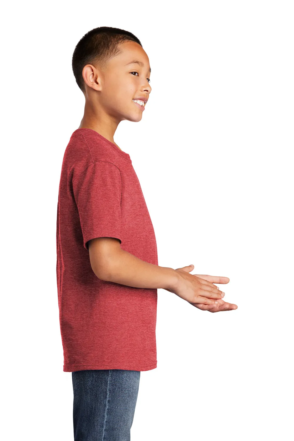 Port & Company Youth Core Short Sleeve Crewneck T-Shirt - Heather Red  Buy the latest Clothing Port-Company