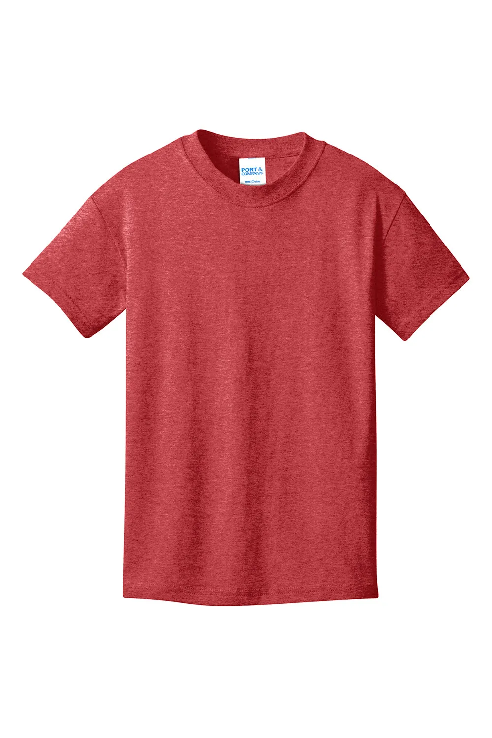 Port & Company Youth Core Short Sleeve Crewneck T-Shirt - Heather Red  Buy the latest Clothing Port-Company