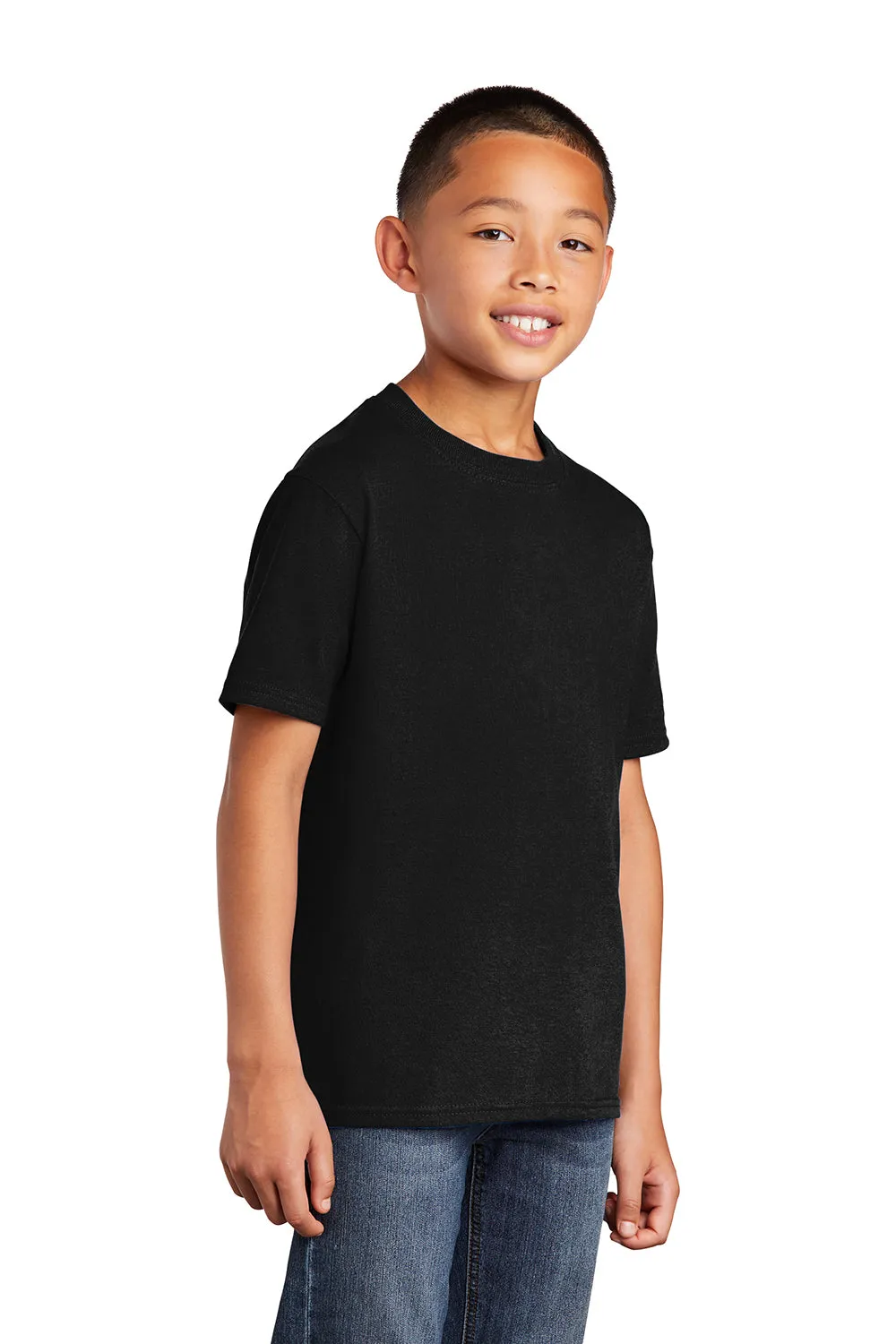 Port & Company Youth Core Short Sleeve Crewneck T-Shirt - Jet Black  Buy the latest Clothing Port-Company
