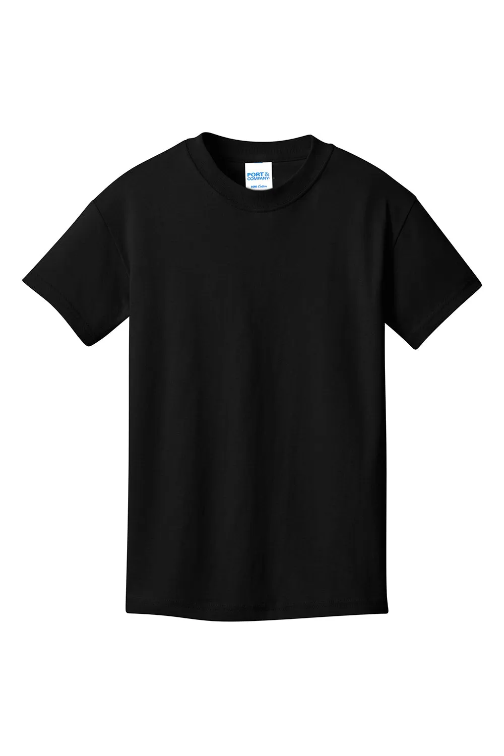 Port & Company Youth Core Short Sleeve Crewneck T-Shirt - Jet Black  Buy the latest Clothing Port-Company