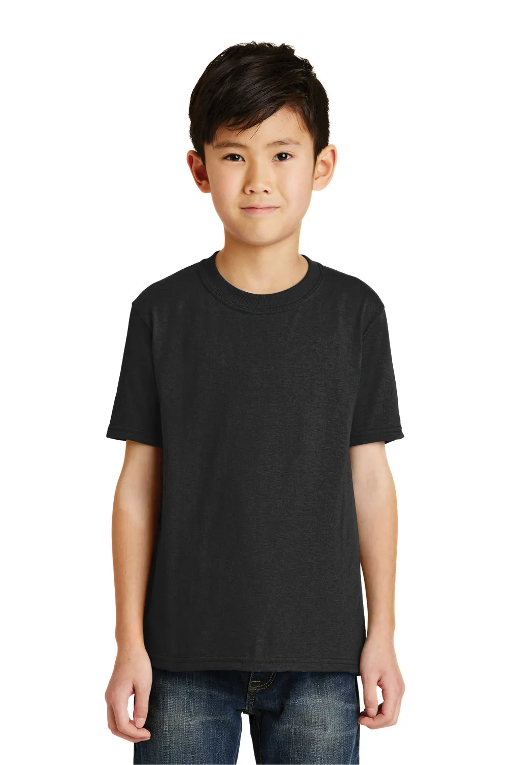 Port & Company Youth Core Short Sleeve Crewneck T-Shirt - Jet Black  Buy the latest Clothing Port-Company