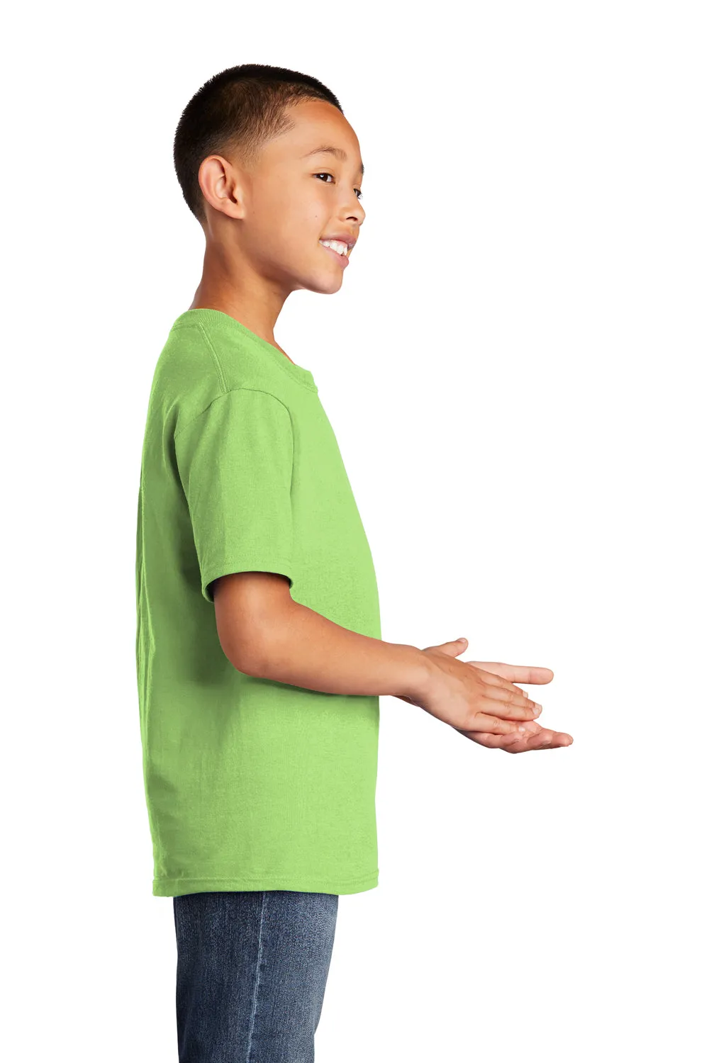 Port & Company Youth Core Short Sleeve Crewneck T-Shirt - Lime Green  Buy the latest Clothing Port-Company
