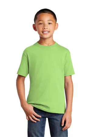 Port & Company Youth Core Short Sleeve Crewneck T-Shirt - Lime Green  Buy the latest Clothing Port-Company