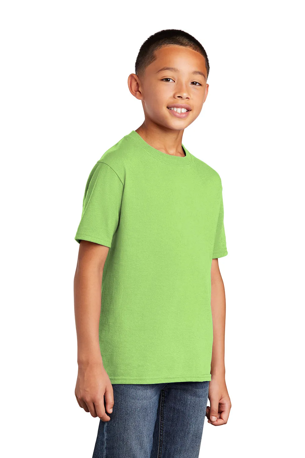 Port & Company Youth Core Short Sleeve Crewneck T-Shirt - Lime Green  Buy the latest Clothing Port-Company