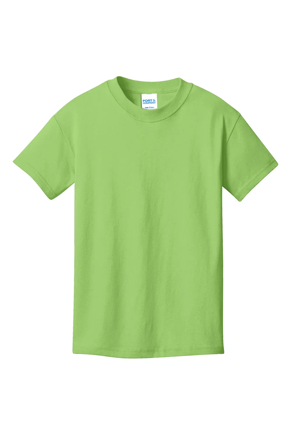 Port & Company Youth Core Short Sleeve Crewneck T-Shirt - Lime Green  Buy the latest Clothing Port-Company