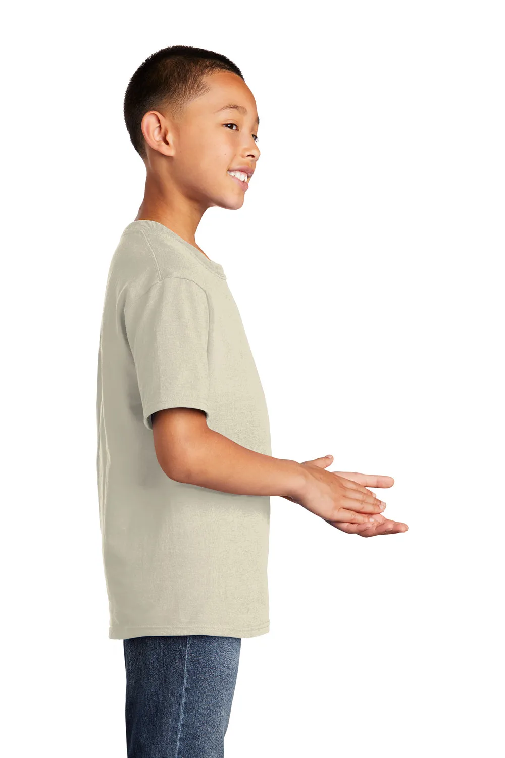 Port & Company Youth Core Short Sleeve Crewneck T-Shirt - Natural  Buy the latest Clothing Port-Company