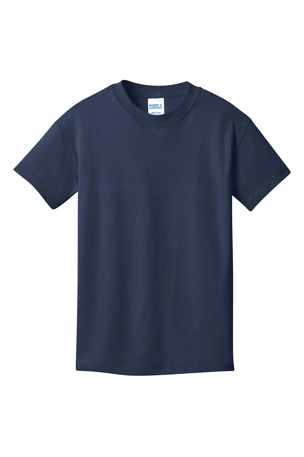 Port & Company Youth Core Short Sleeve Crewneck T-Shirt - Navy Blue  Buy the latest Clothing Port-Company