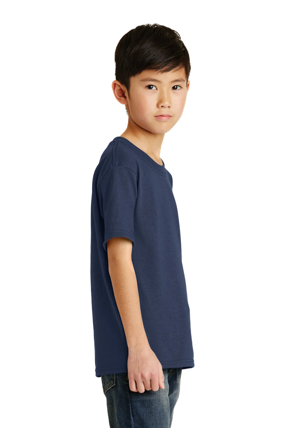 Port & Company Youth Core Short Sleeve Crewneck T-Shirt - Navy Blue  Buy the latest Clothing Port-Company