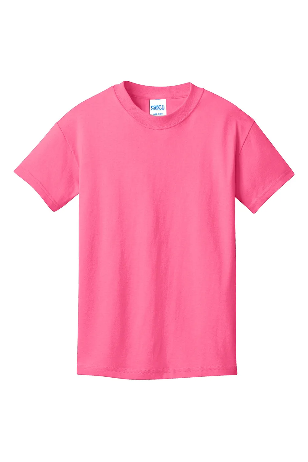 Port & Company Youth Core Short Sleeve Crewneck T-Shirt - Neon Pink  Buy the latest Clothing Port-Company