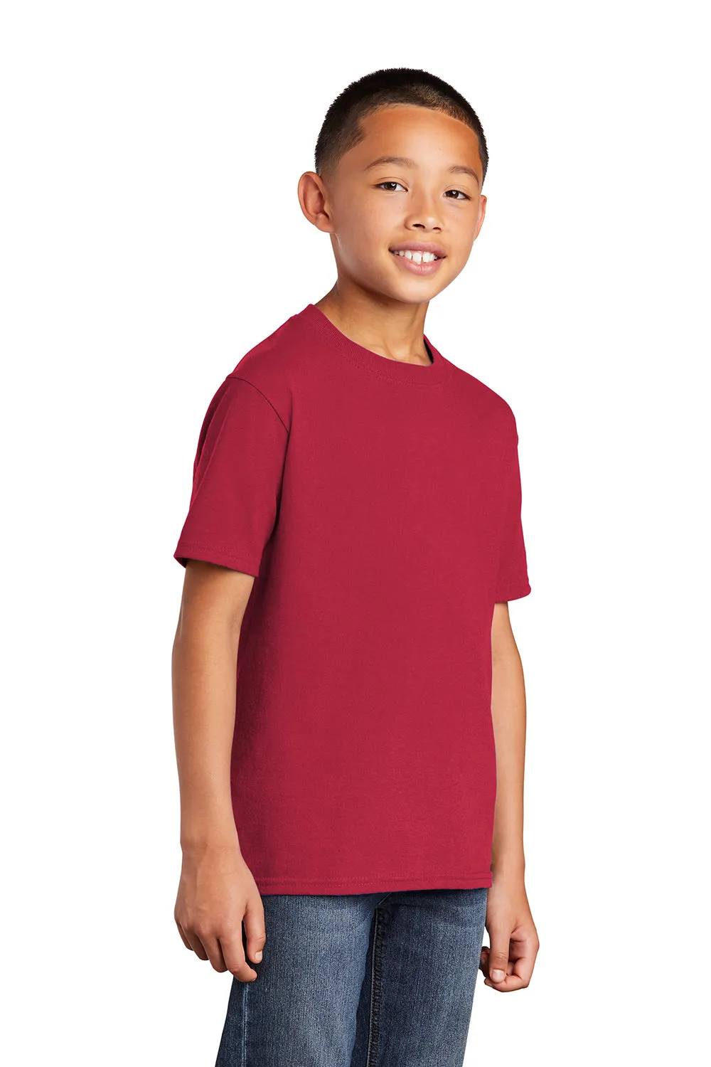 Port & Company Youth Core Short Sleeve Crewneck T-Shirt - Red  Buy the latest Clothing Port-Company