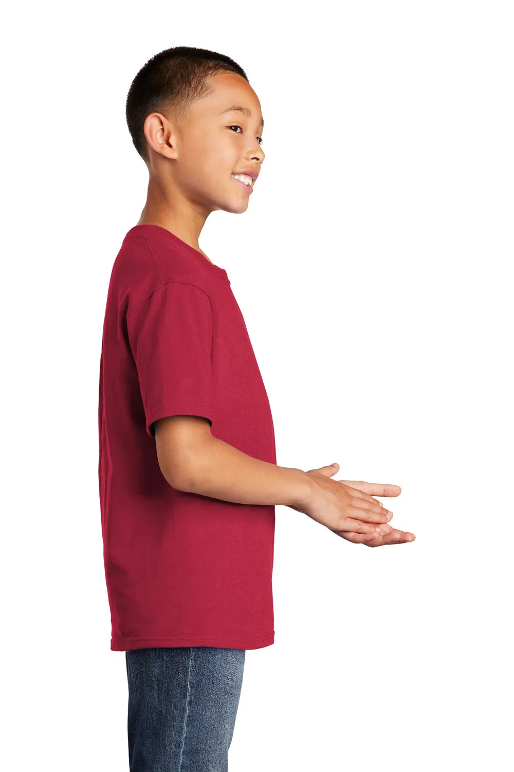 Port & Company Youth Core Short Sleeve Crewneck T-Shirt - Red  Buy the latest Clothing Port-Company