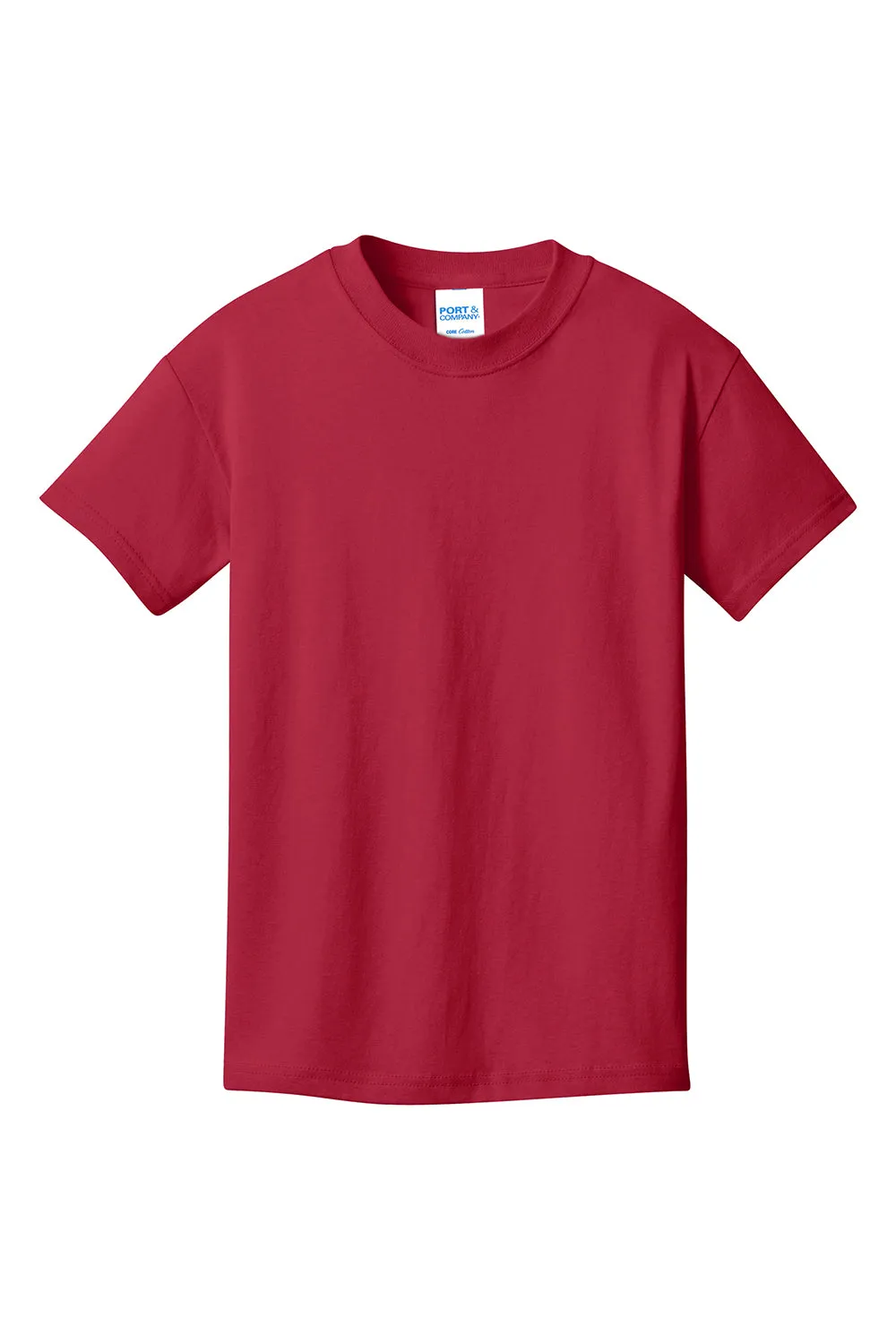 Port & Company Youth Core Short Sleeve Crewneck T-Shirt - Red  Buy the latest Clothing Port-Company
