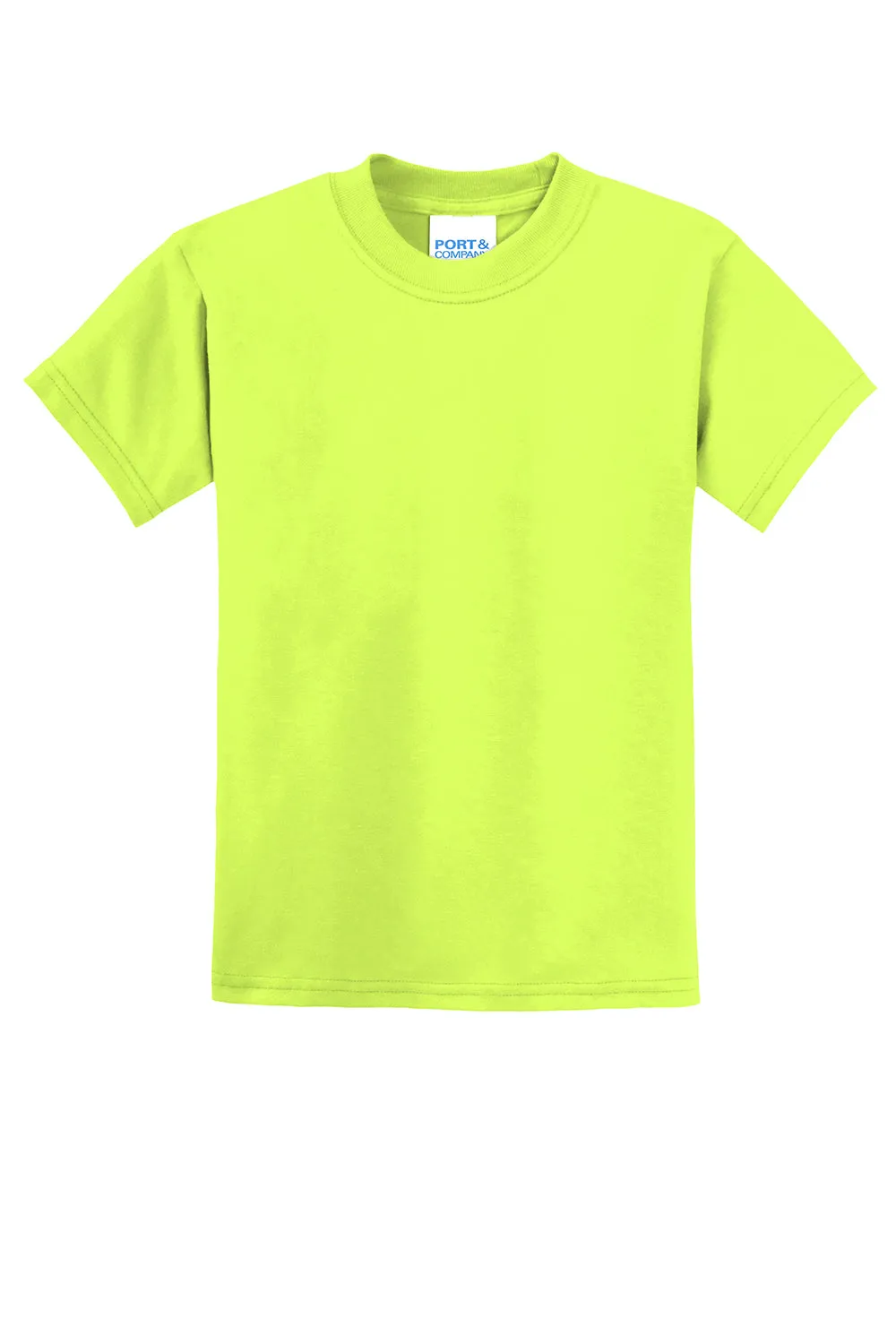 Port & Company Youth Core Short Sleeve Crewneck T-Shirt - Safety Green  Buy the latest Clothing Port-Company