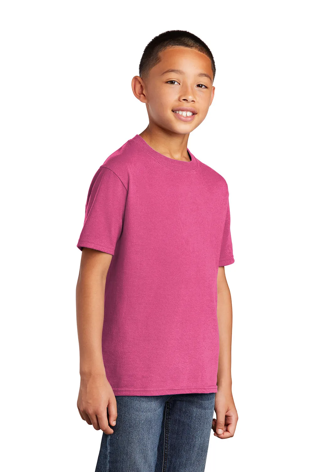 Port & Company Youth Core Short Sleeve Crewneck T-Shirt - Sangria Pink  Buy the latest Clothing Port-Company