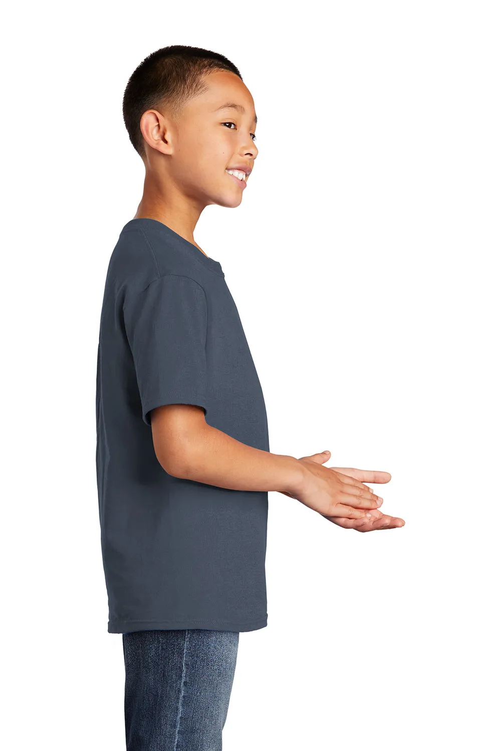 Port & Company Youth Core Short Sleeve Crewneck T-Shirt - Steel Blue  Buy the latest Clothing Port-Company