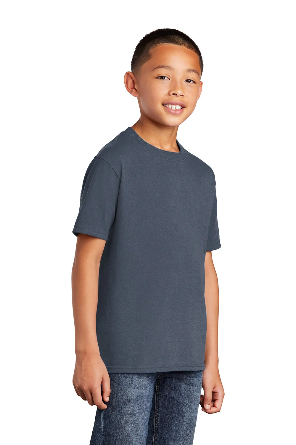 Port & Company Youth Core Short Sleeve Crewneck T-Shirt - Steel Blue  Buy the latest Clothing Port-Company