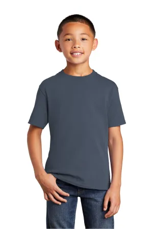 Port & Company Youth Core Short Sleeve Crewneck T-Shirt - Steel Blue  Buy the latest Clothing Port-Company
